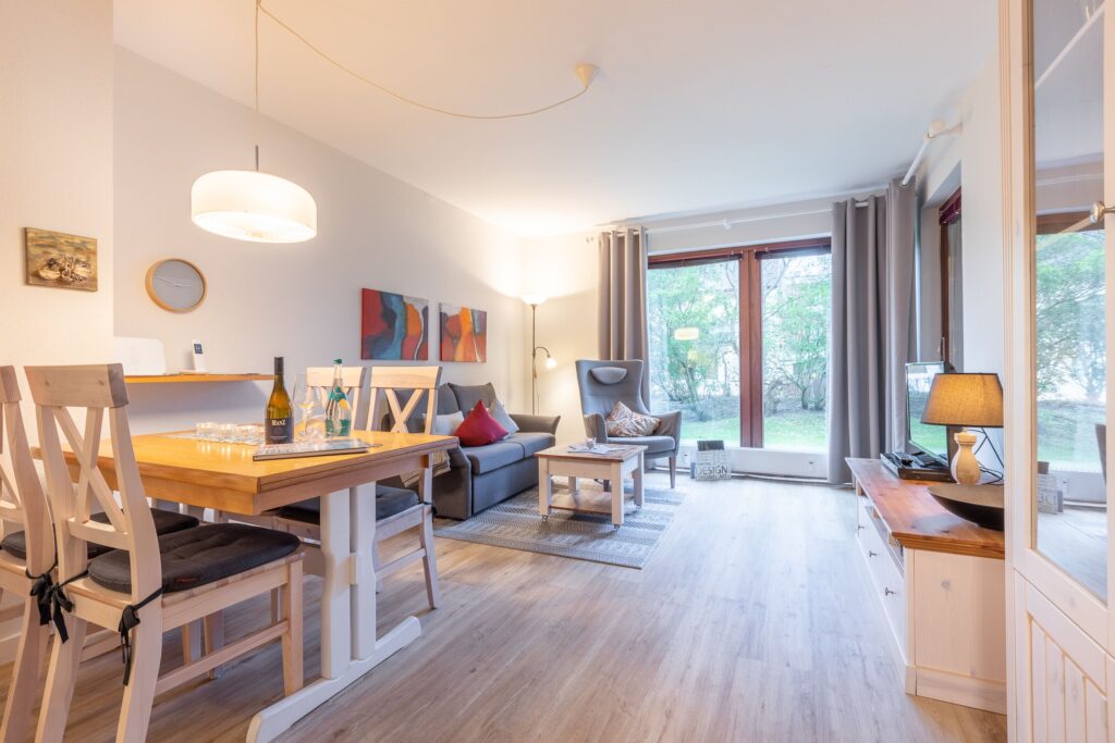 Wohnzimmer in Ferienwohnung Wenningstedt