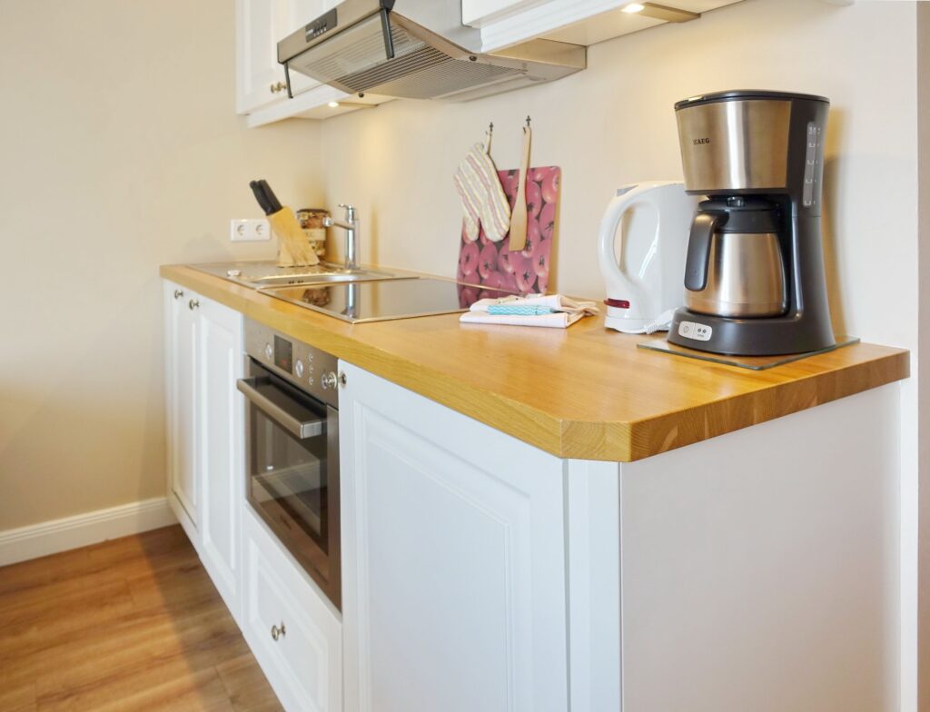 Küche in Ferienwohnung Wenningstedt