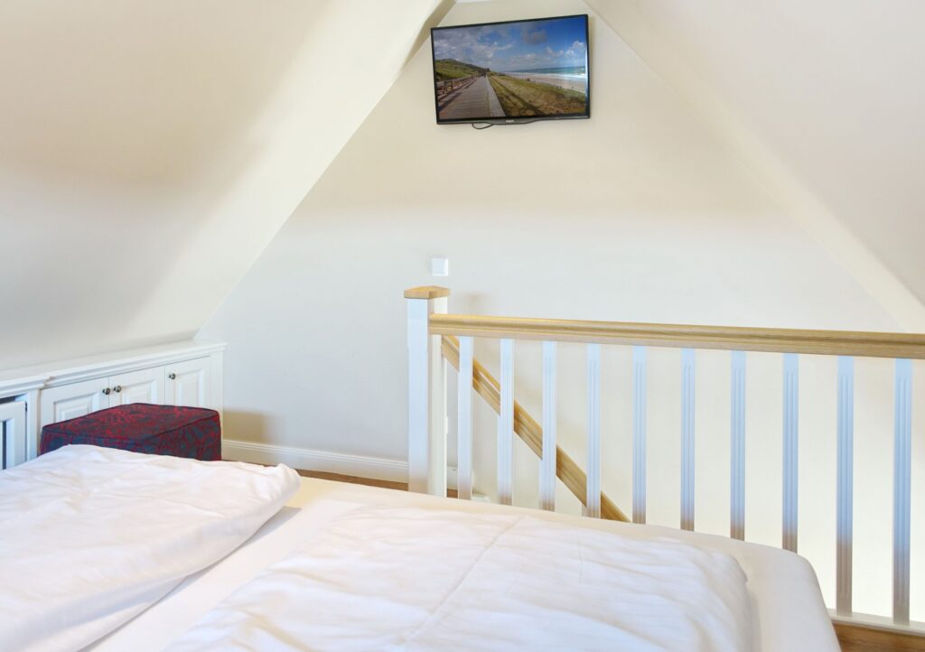 Schlafzimmer in Ferienwohnung Wenningstedt