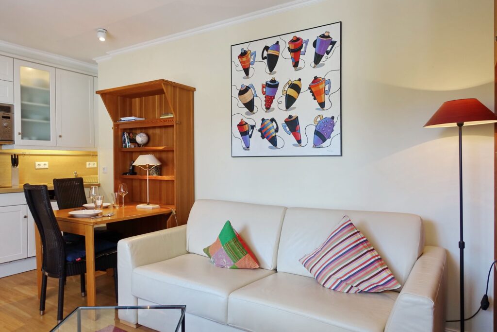 Wohnzimmer in Ferienwohnung Wenningstedt