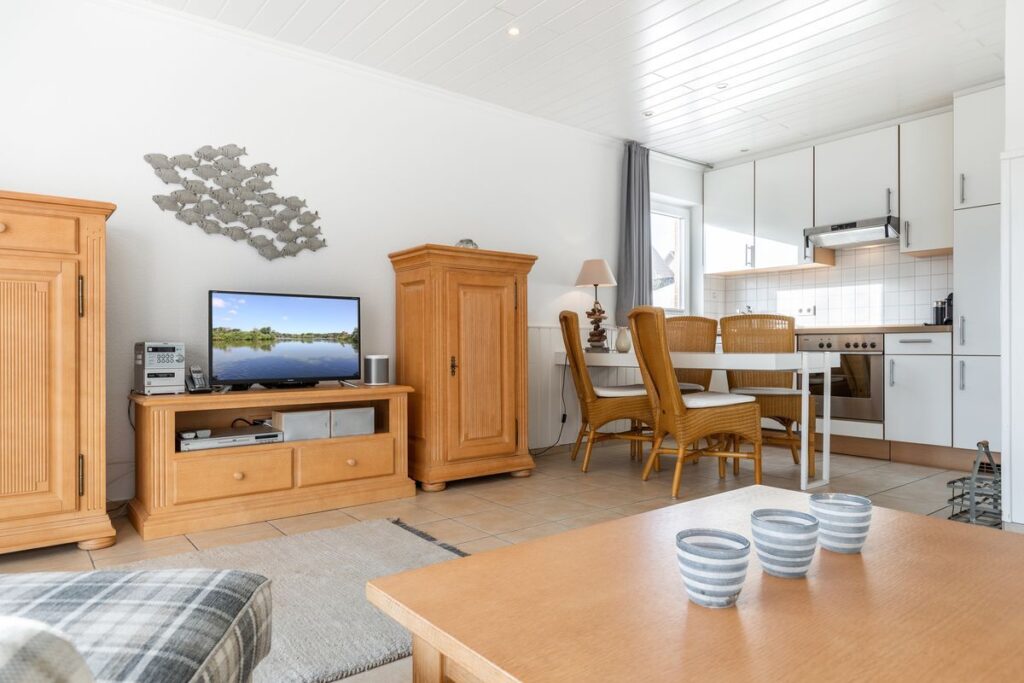Wohnzimmer in Ferienwohnung Wenningstedt