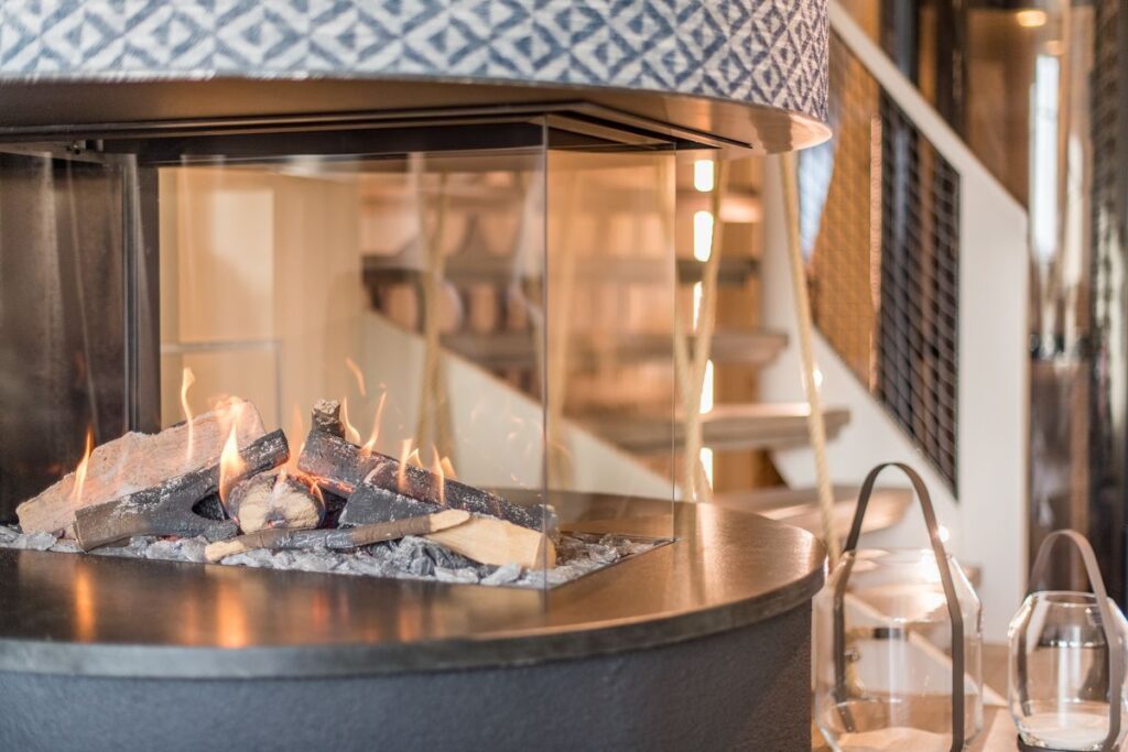 Kamin in Ferienwohnung Wenningstedt
