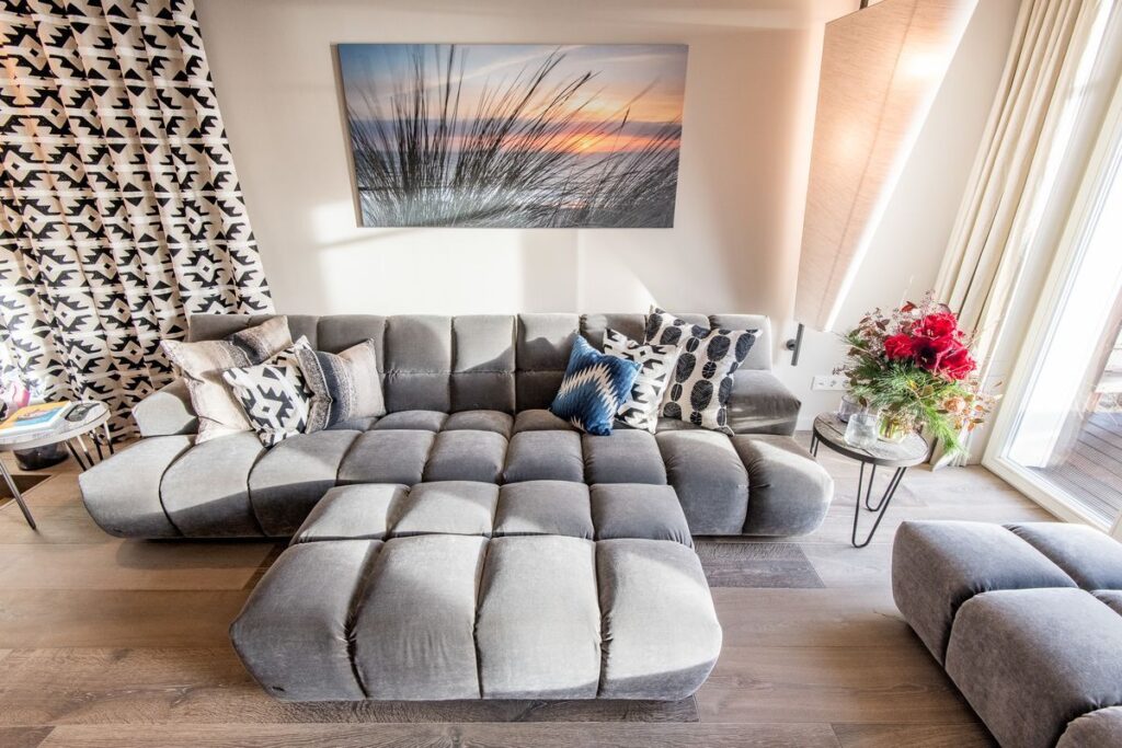 Wohnzimmer in Ferienwohnung Wenningstedt