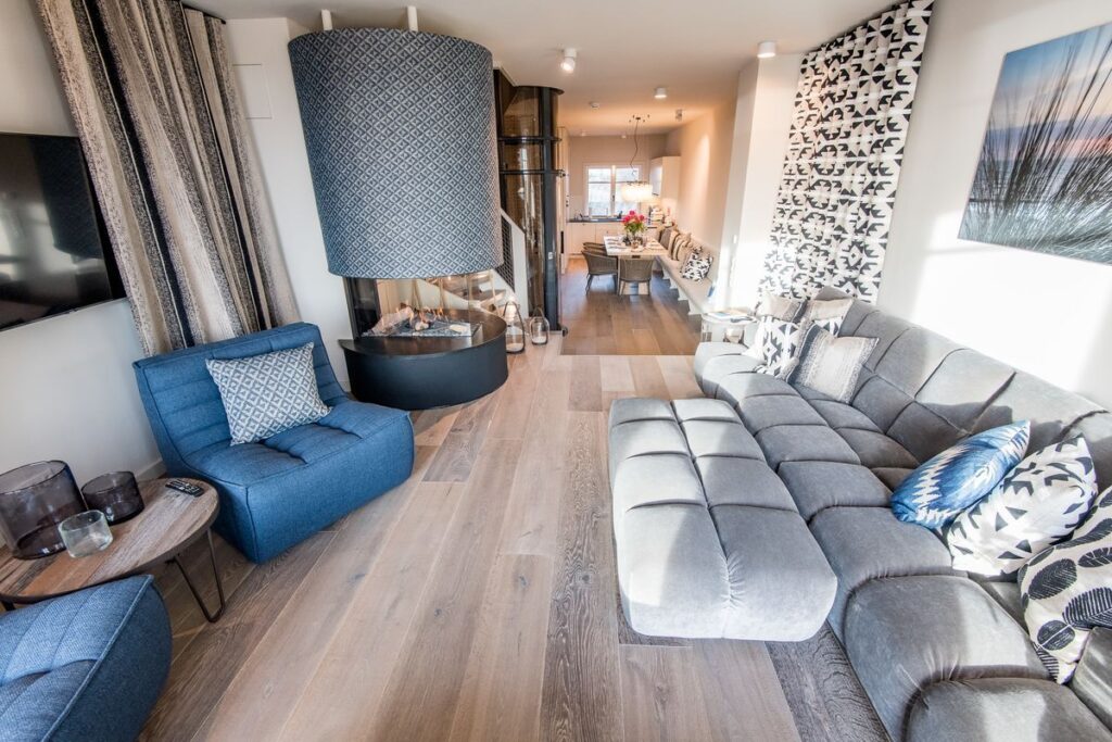 Wohnzimmer in Ferienwohnung Wenningstedt