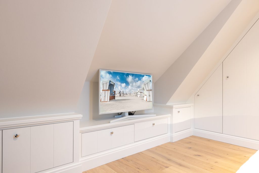 Schlafzimmer in Ferienwohnung Wenningstedt