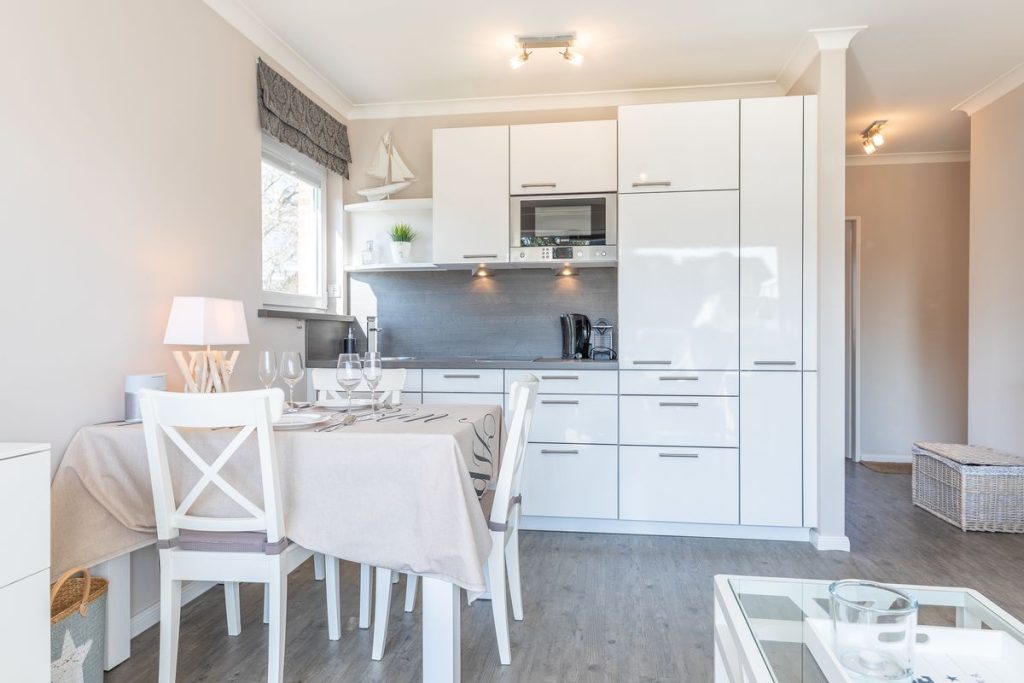 Küche in Ferienwohnung Wenningstedt