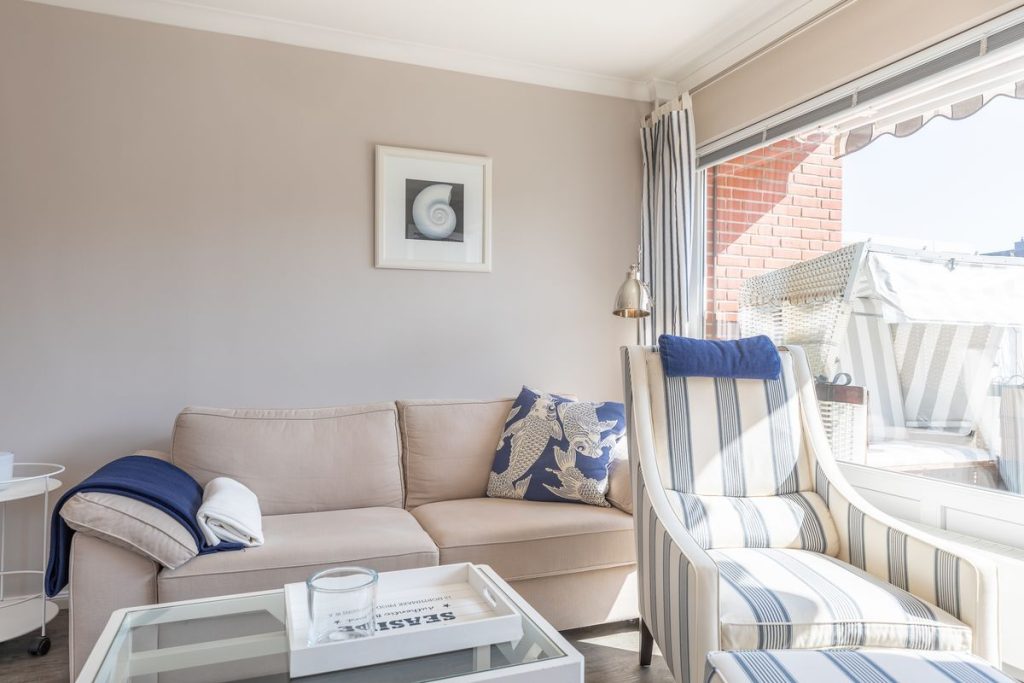 Wohnzimmer in Ferienwohnung Wenningstedt