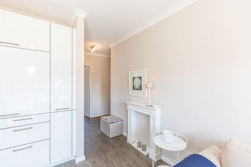 Schlafzimmer in Ferienwohnung Wenningstedt