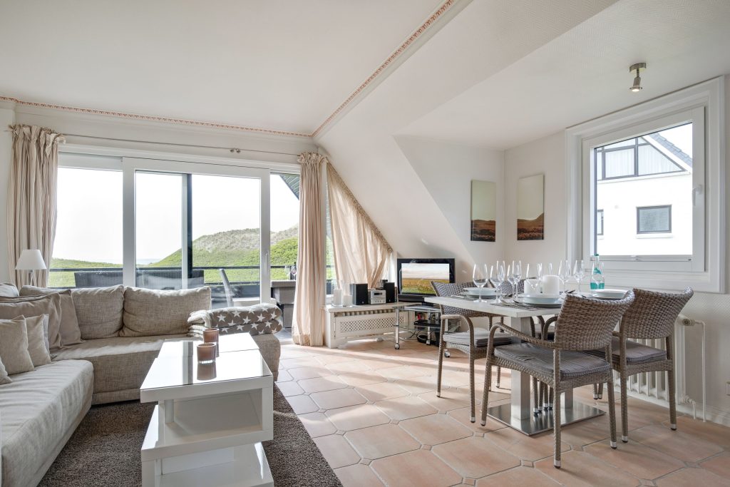 Wohnzimmer in Ferienwohnung Wenningstedt