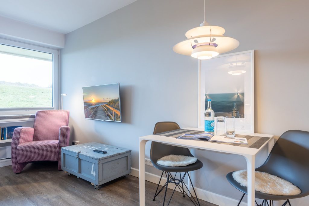 Wohnzimmer in Ferienwohnung Wenningstedt
