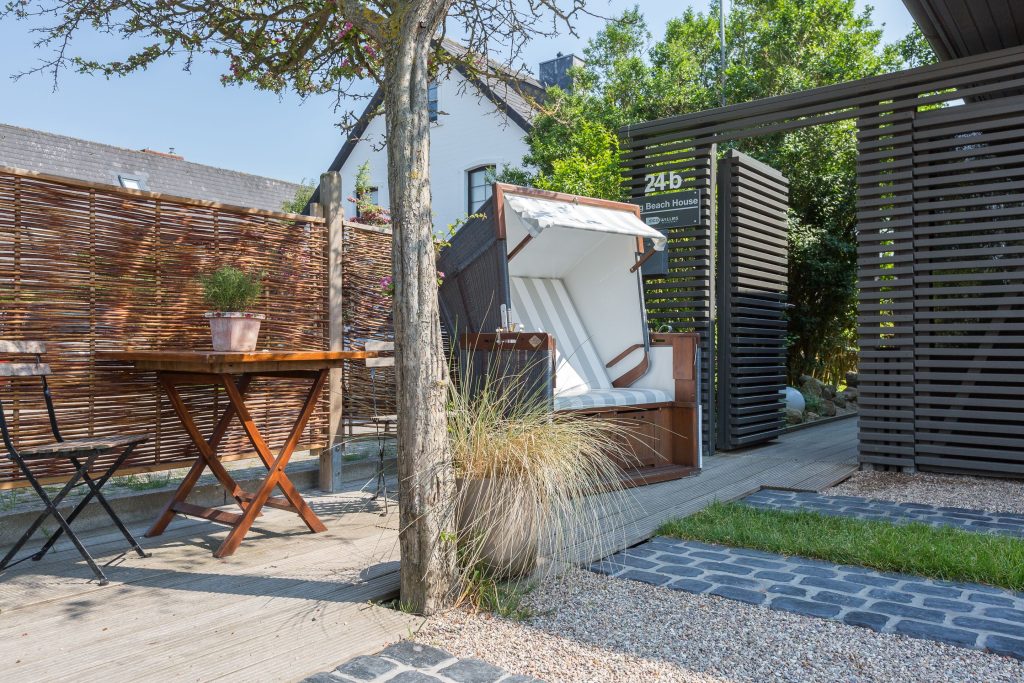 Garten von Ferienwohnung Wenningstedt