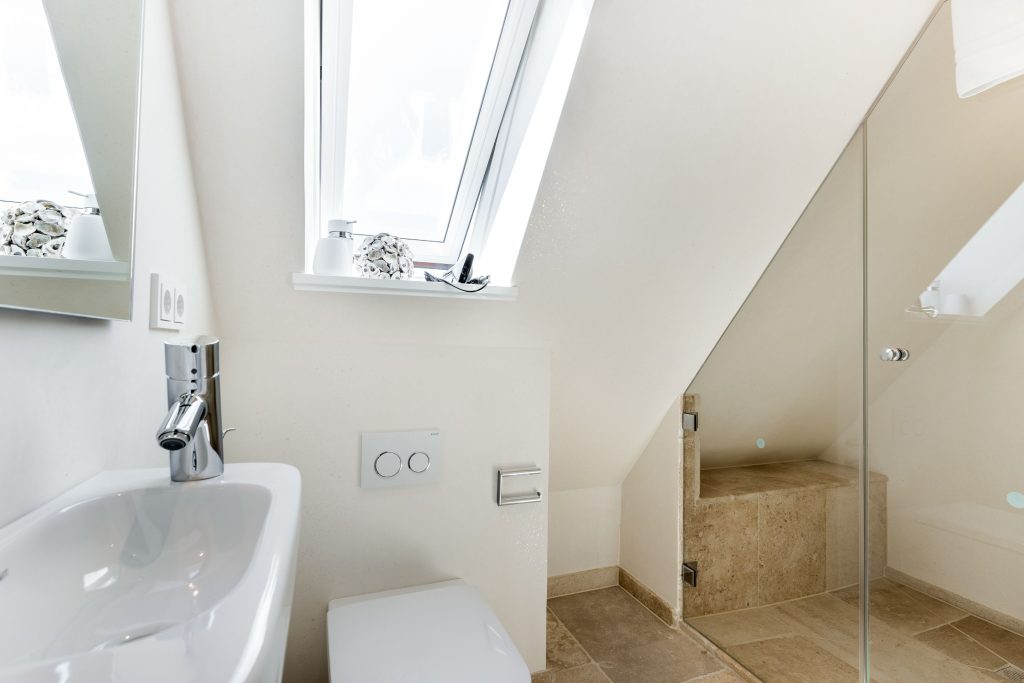 Bad in Ferienwohnung Wenningstedt