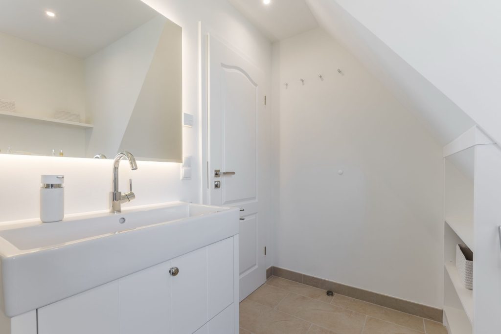 Bad in Ferienwohnung Wenningstedt