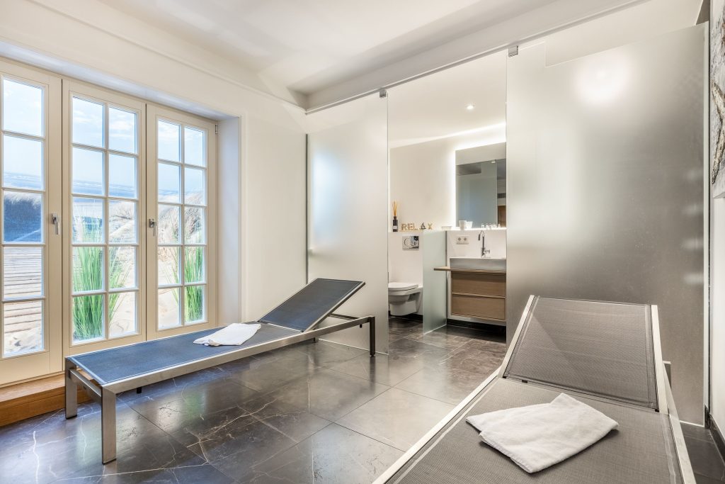 Bad in Ferienwohnung Wenningstedt
