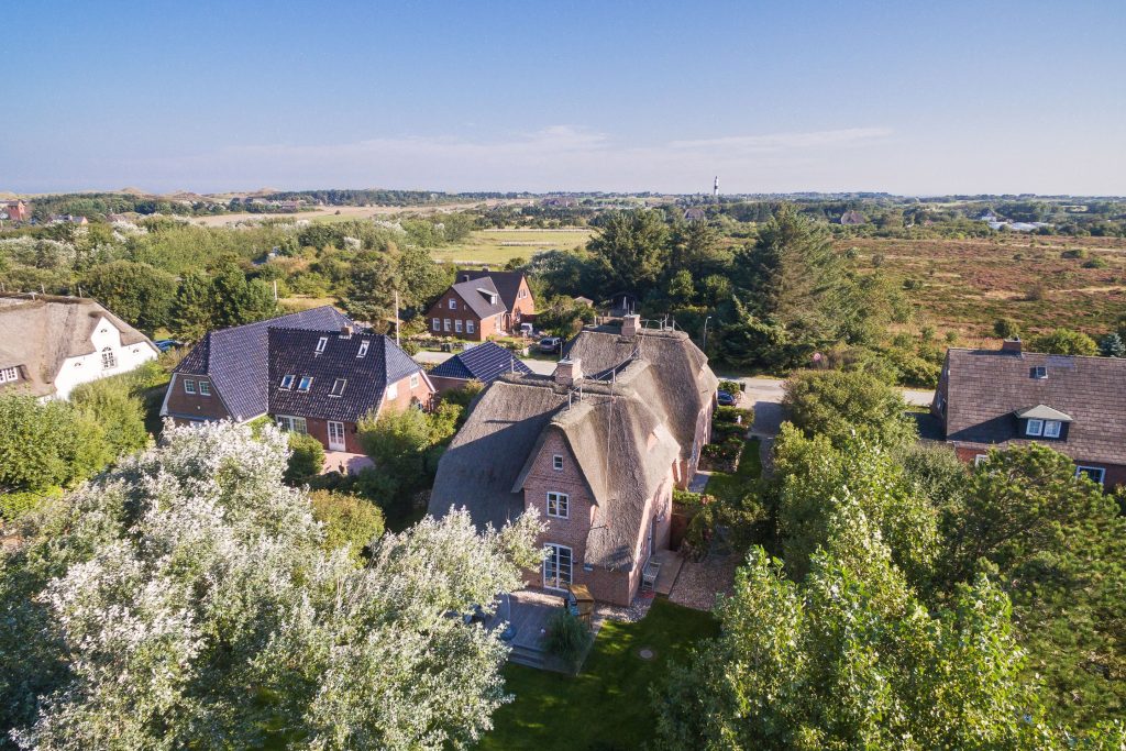 Blick auf Reechtdachäuser von Sylt