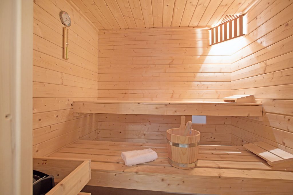 Die private Sauna in einem Ferienhaus auf Sylt