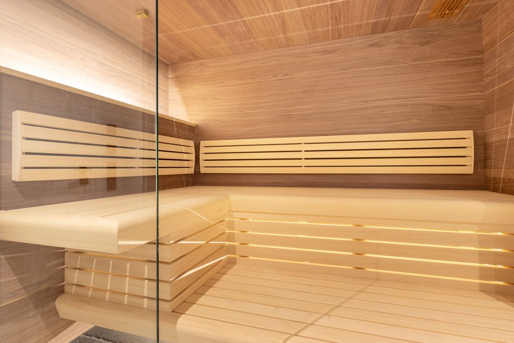 Private Sauna einer Ferienwohnung auf Sylt