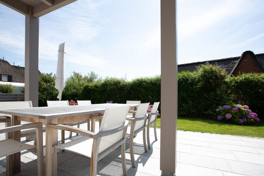 Terrasse von einer Ferienwohnung auf Sylt