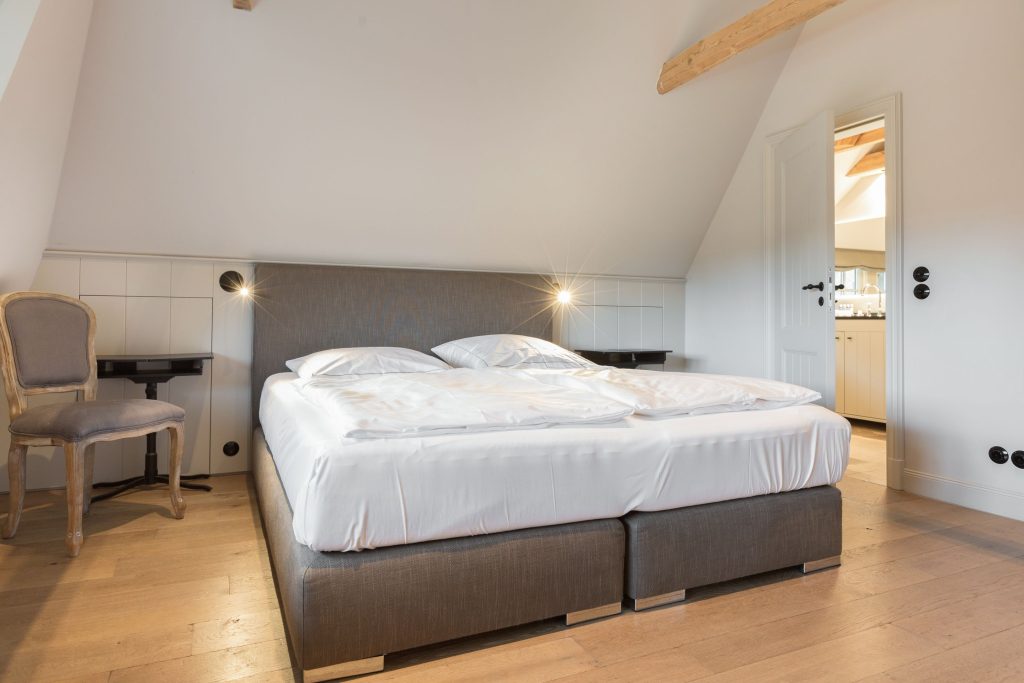 Schlafzimmer in Ferienwohnung Wenningstedt