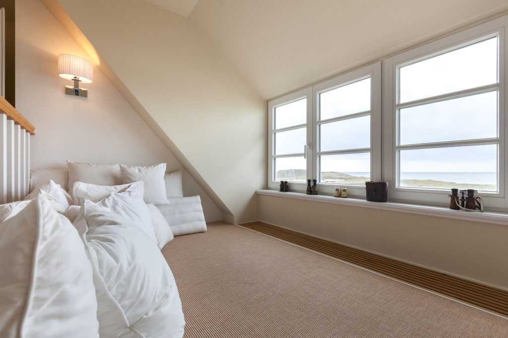 Schlafzimmer in Ferienwohnung Wenningstedt