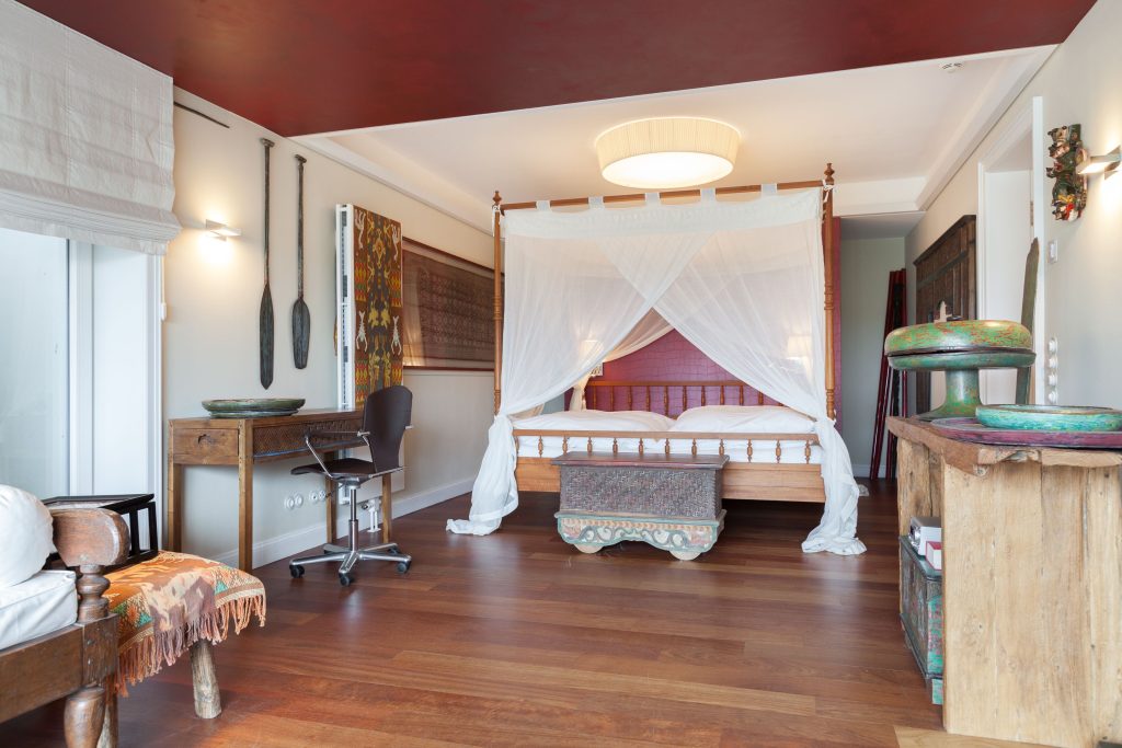 Schlafzimmer in Ferienwohnung Wenningstedt