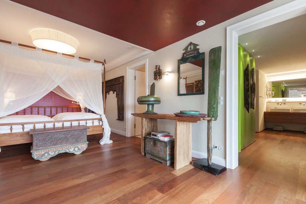 Schlafzimmer in Ferienwohnung Wenningstedt