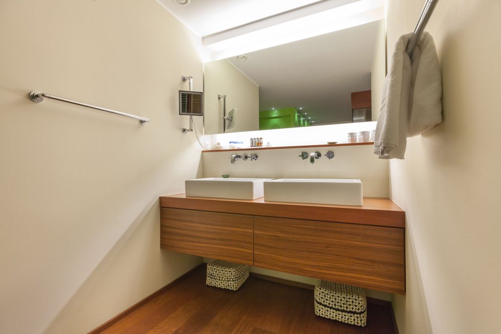 Bad in Ferienwohnung Wenningstedt