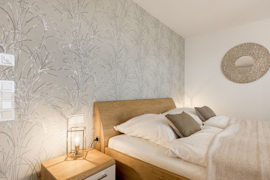 Schlafzimmer in Ferienwohnung Wenningstedt