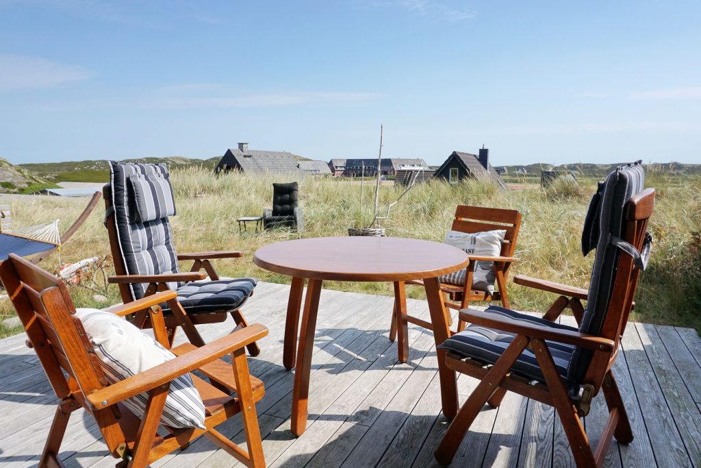Terrasse von Ferienwohnung Wenningstedt