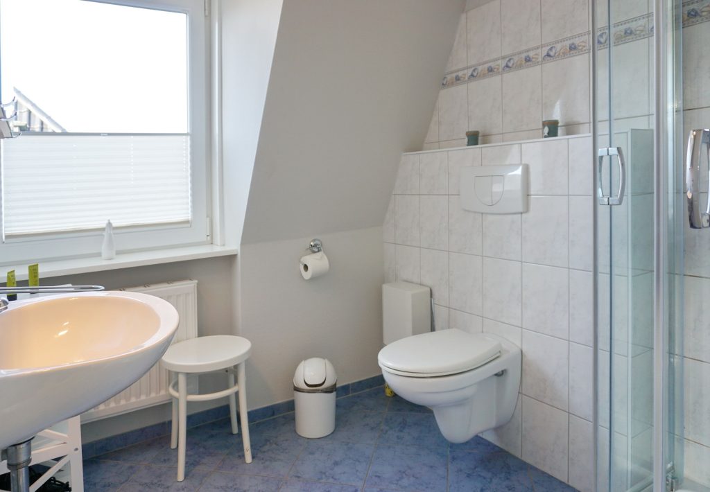 Badezimmer in Ferienwohnung auf Sylt