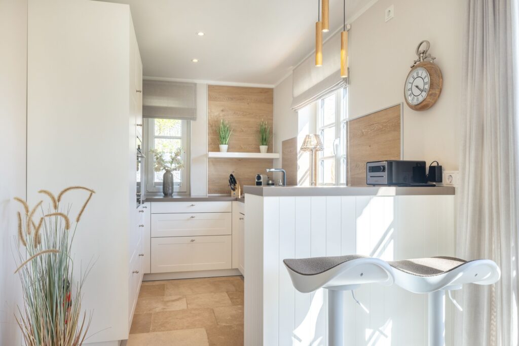 Küche in Ferienwohnung Wenningstedt