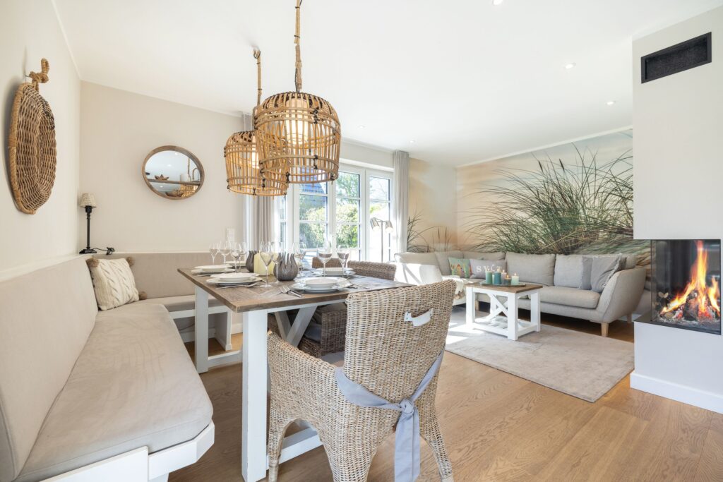 Wohnzimmer in Ferienwohnung Wenningstedt