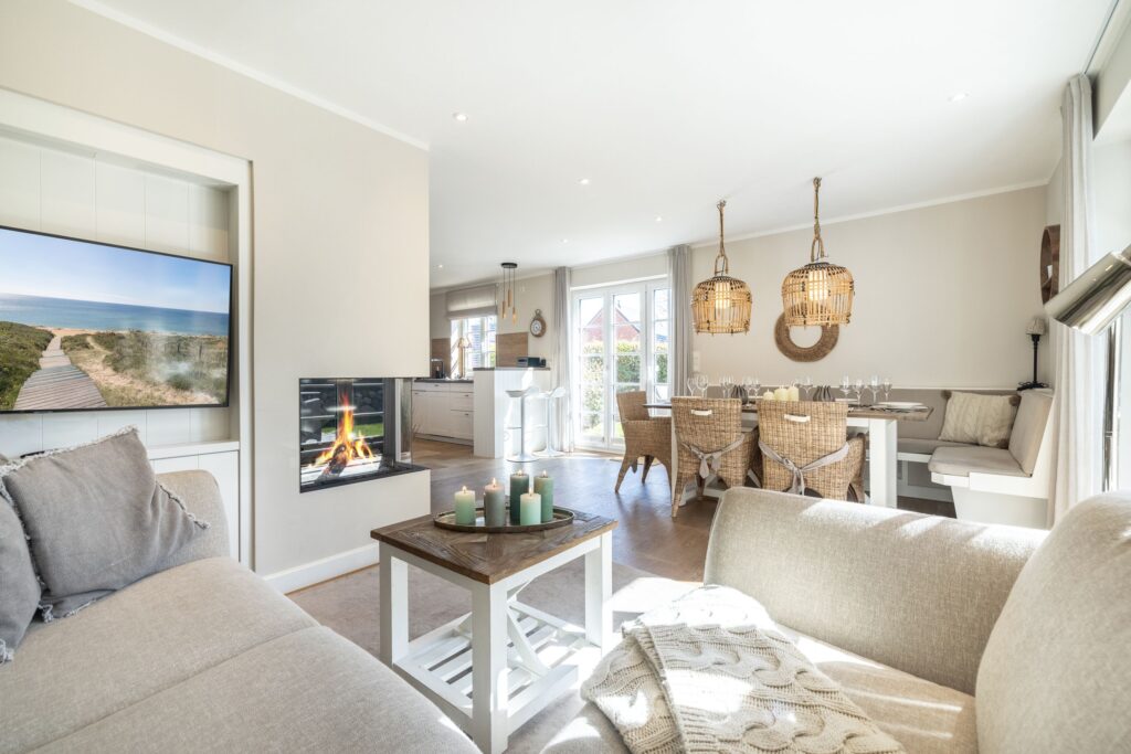 Wohnzimmer in Ferienwohnung Wenningstedt