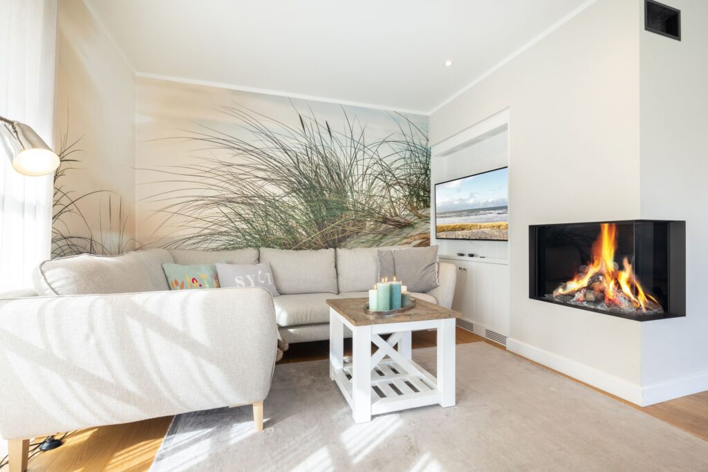 Wohnzimmer in Ferienwohnung Wenningstedt