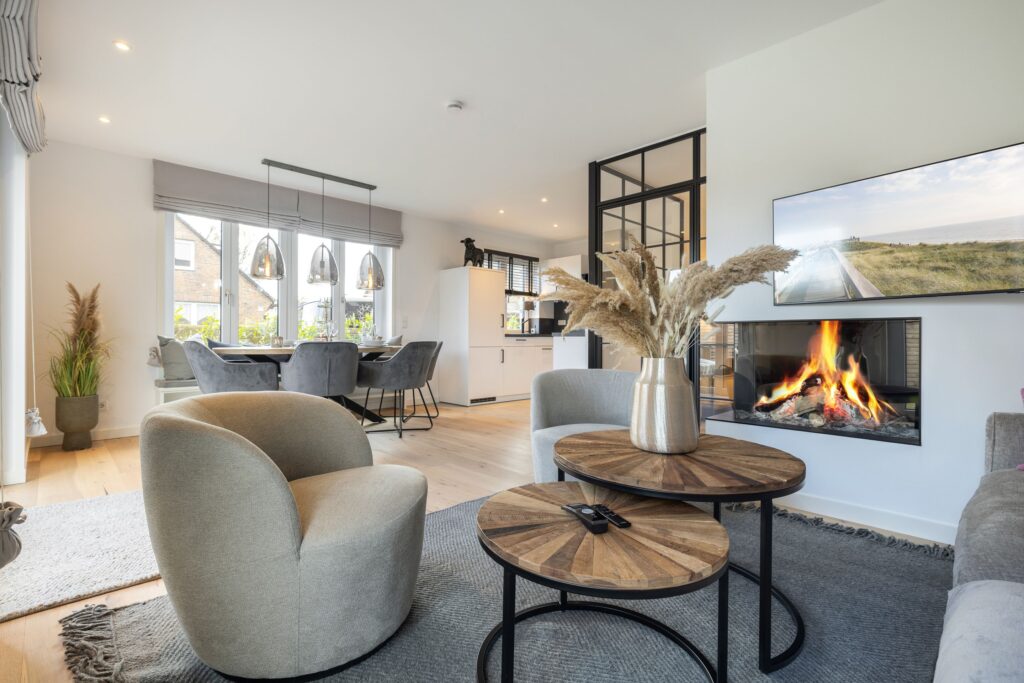 Wohnzimmer in Ferienwohnung Wenningstedt