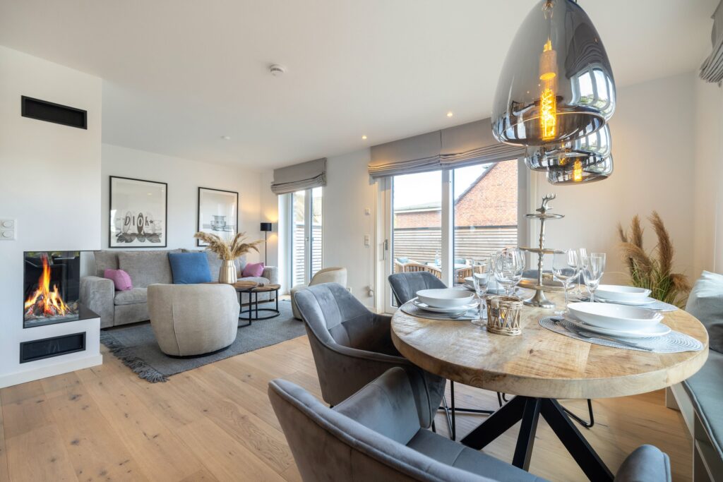 Wohnzimmer in Ferienwohnung Wenningstedt