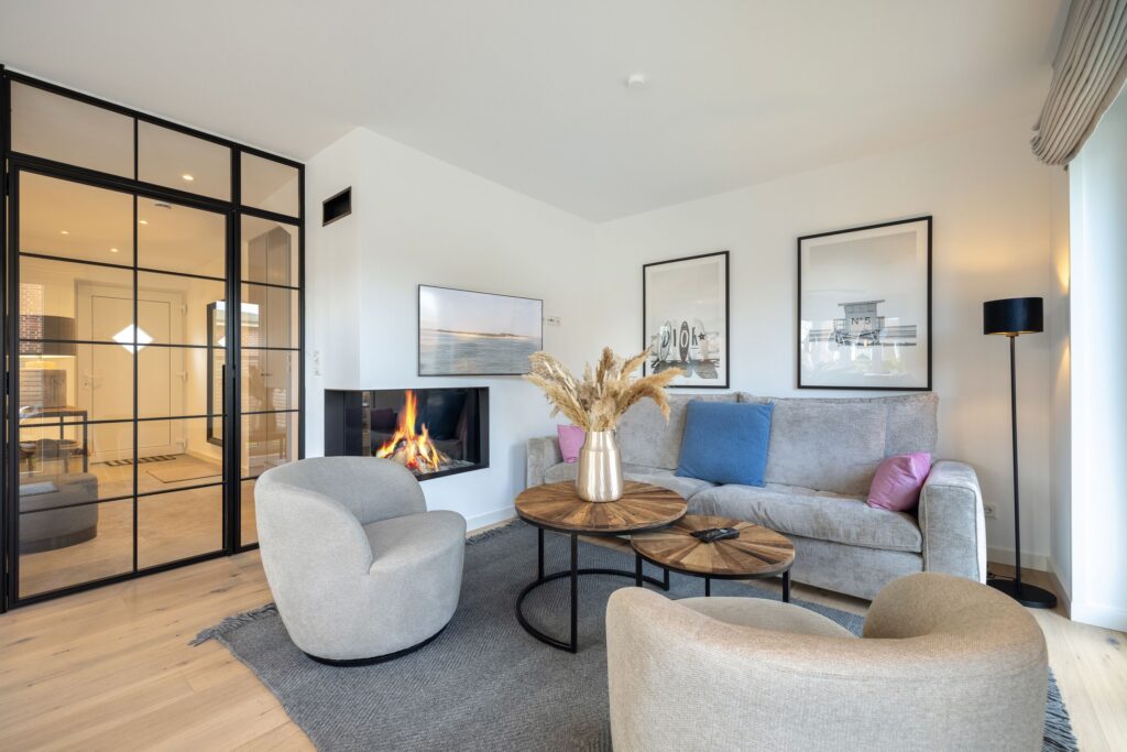 Wohnzimmer in Ferienwohnung Wenningstedt