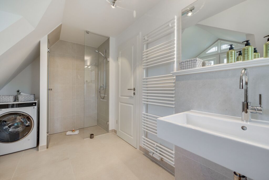 Badezimmer in einer Ferienwohnung auf Sylt