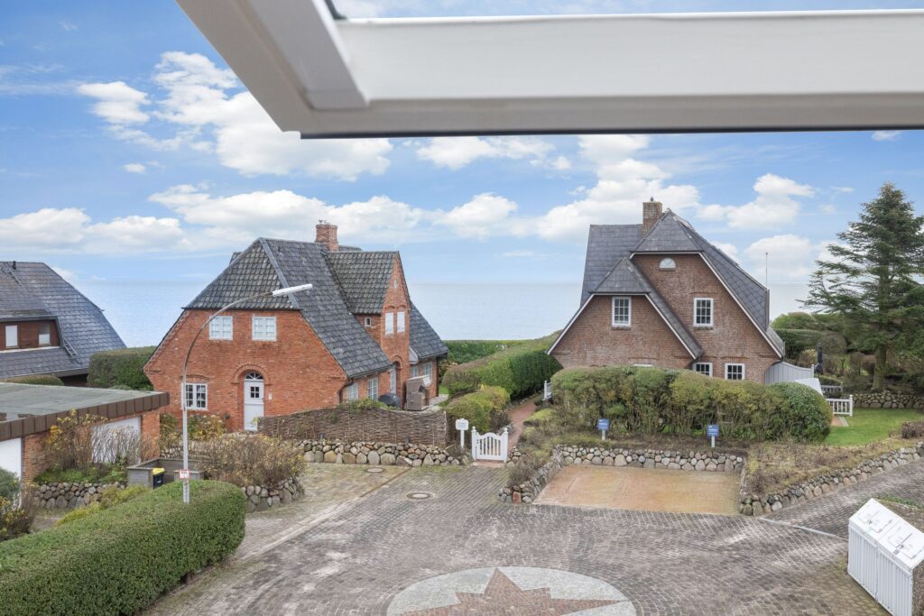 Blick auf Ferienhäuser auf Sylt