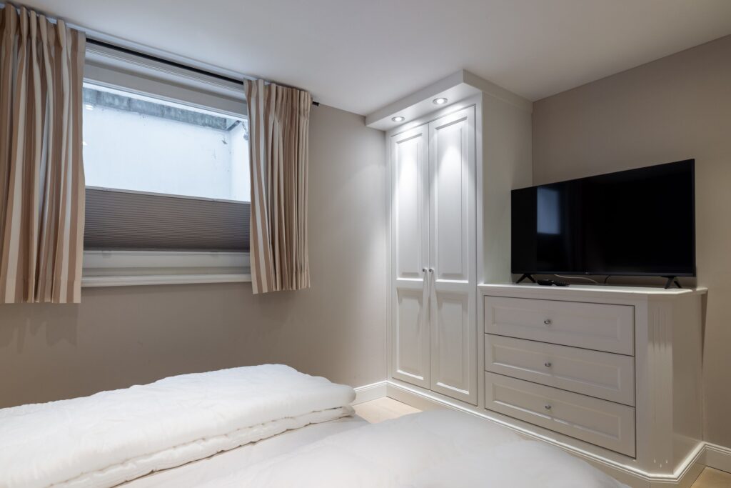 Schlafzimmer in einem Ferienhaus auf Sylt