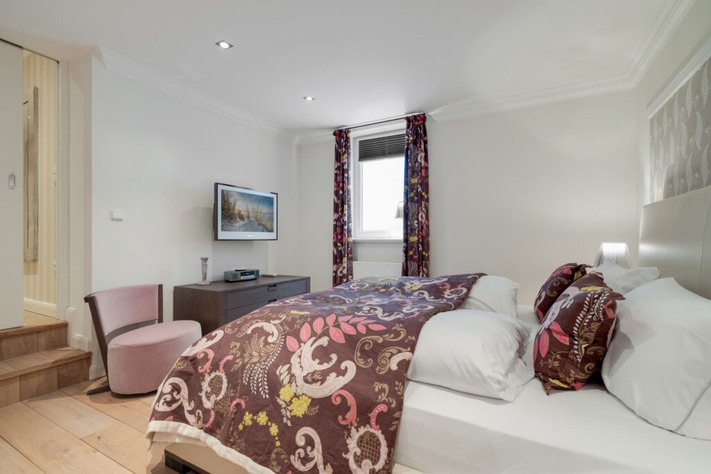 Schlafzimmer in einem Ferienhaus auf Sylt