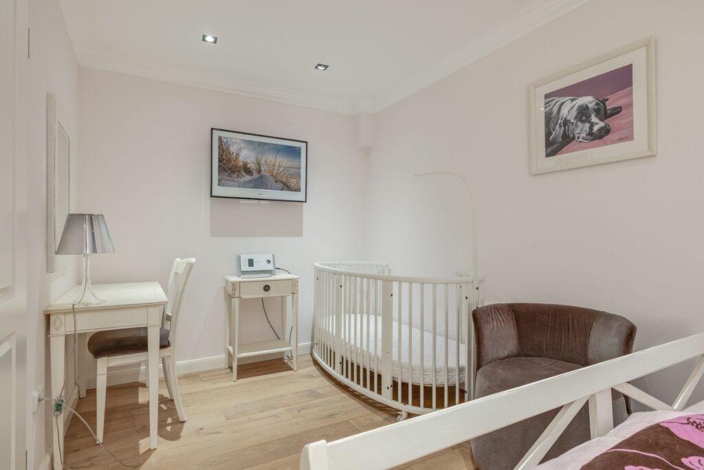 Schlafzimmer in einem Ferienhaus auf Sylt