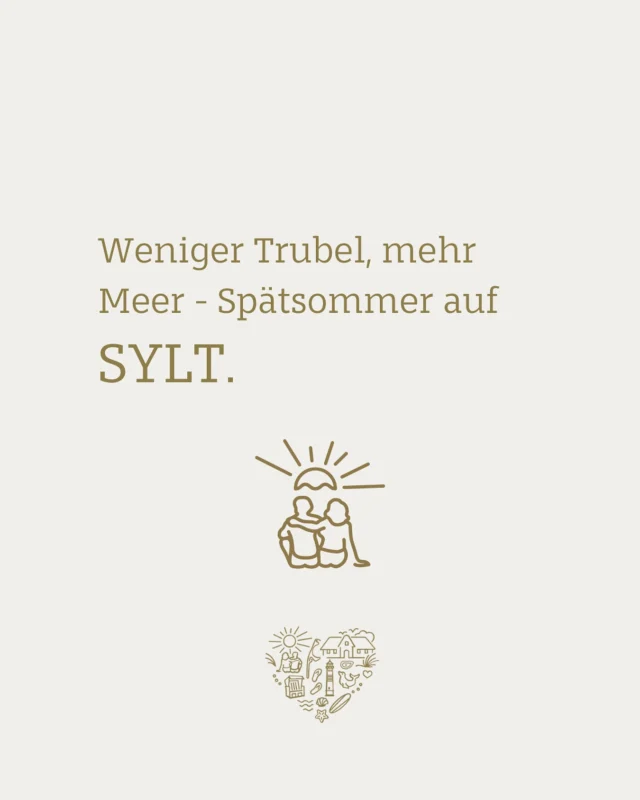 Wir lieben den Spätsommer auf Sylt 🌾🌊 

Weniger Trubel, klare Luft und endlose Weite machen die Insel jetzt besonders angenehm. Perfekt für Spaziergänge am Strand 🚶‍♀️, frische Brisen 🌬️ und ruhige Abende 🌅.

#SyltUrlaub #Spätsommer #Nordsee #SyltMomente #Meerzeit