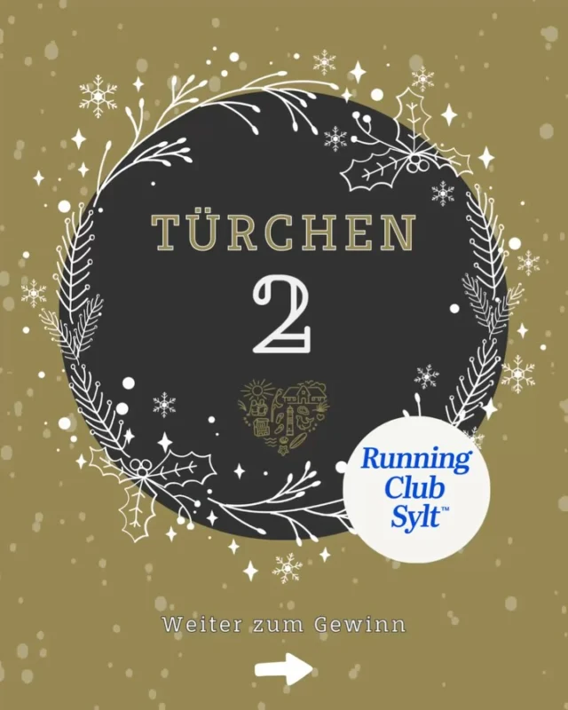 Türchen 2 öffnet sich 🎄✨

Der Dezember nimmt Fahrt auf und wir freuen uns sehr, über den heutigen Gewinn: ein Hoodie und eine Trinkflasche vom Running Club Sylt 🌊🏃🏽‍♀️

Der Running Club Sylt lädt Sylter und Urlauber zweimal wöchentlich (je nach Saison) ein, die Insel gemeinsam laufend zu entdecken - in Bewegung, in der Natur und in bester Gesellschaft. 

Teilnahme für den Hoodie + Trinkflasche:

1️⃣ Beitrag liken ❤️
2️⃣ Account @sylterappartementservice oder @wedellsylt folgen
3️⃣ Account @runningclub.sylt folgen
4️⃣ Optional: Wer mag darf gerne kommentieren: Wer ist der beste Lauf-Partner? 🎽

#Adventskalender #Gewinnspiel #Advent2025 #TürchenAuf #Sylt #SyltLove #SyltMomente #InselLiebe #Weihnachtszauber #XmasVibes #GewinnenMitStyle #GiveawayGermany #InselGewinnspiel #Adventskalender2025

Ausführliche Teilnahmebedingungen:

Die Teilnahme am Gewinnspiel erfolgt durch

1. Das Folgen der Instagram-Accounts @sylterappartementservice oder @wedellsylt 
2. Das Folgen des Instagram-Accounts @runningclub.sylt 
3. Das Liken des Gewinnspiel-Beitrags.

Unter allen gültigen Teilnahmen wird der/die Gewinner*in per Zufallsprinzip ermittelt und im Anschluss per Direktnachricht auf Instagram benachrichtigt.
Der Gewinn kann nicht ausgezahlt, getauscht oder übertragen werden.

Das Gewinnspiel endet am 03.12.25 um 17:59 Uhr.

Das Gewinnspiel steht in keiner Verbindung zu Instagram und wird von Instagram weder gesponsert noch unterstützt. Teilnahme nur innerhalb der angegebenen Frist; der Rechtsweg ist ausgeschlossen.
