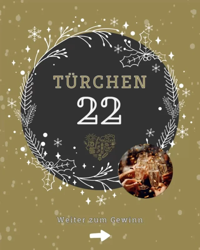 Türchen 22 🎄✨Langsam können die Korken knallen 🍾🥂

Heute verlosen wir eine Flasche Veuve Clicquot Rosé Champagner mit schmackhafter und süßer Begleitung von der Bäckerei Jessen.

Die Teilnahme? Ganz einfach:

1️⃣ Beitrag liken ❤️
2️⃣ Account @sylterappartementservice oder @wedellsylt folgen.
3️⃣ Optional: Freunde in den Kommentaren markieren.

#Adventskalender #Gewinnspiel #Advent2025 #TürchenAuf #Sylt SyltLove SyltMomente InselLiebe Weihnachtszauber XmasVibes GewinnenMitStyle GiveawayGermany InselGewinnspiel Adventskalender2025

Ausführliche Teilnahmebedingungen:

Die Teilnahme am Gewinnspiel erfolgt durch

1. Das Folgen der Instagram-Accounts @sylterappartementservice oder @wedellsylt 
2. Das Liken des Gewinnspiel-Beitrags.

Unter allen gültigen Teilnahmen wird der/die Gewinner*in per Zufallsprinzip ermittelt und im Anschluss per Direktnachricht auf Instagram benachrichtigt.
Der Gewinn kann nicht ausgezahlt, getauscht oder übertragen werden.

Das Gewinnspiel endet am 23.12.25 um 17:59 Uhr.

Das Gewinnspiel steht in keiner Verbindung zu Instagram und wird von Instagram weder gesponsert noch unterstützt. Teilnahme nur innerhalb der angegebenen Frist; der Rechtsweg ist ausgeschlossen.