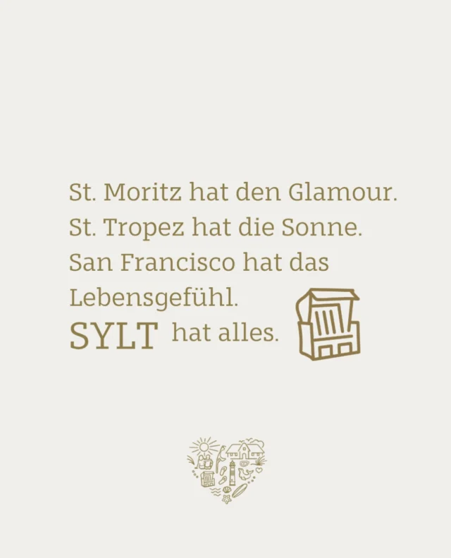 Warum in die Ferne schweifen, wenn das Besondere so nah liegt? 🤍

Endlose Strände, raue Nordsee, exklusive Adressen und dieses unverwechselbare Lebensgefühl zwischen Dünen, Meer und Leichtigkeit.

Sylt vereint, was wir an den schönsten Orten der Welt lieben – und bleibt dabei einfach unvergleichlich.

Ein Ort. Tausend Facetten. Ein Lebensgefühl. 🌊

#Sylt #SyltLiebe #Inselgefühl #Nordsee #SyltMomente